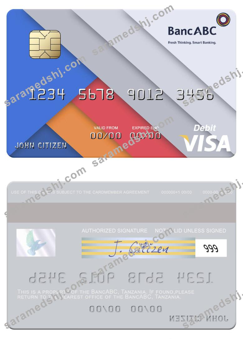 Tanzania BancABC visa debit card